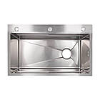 Lidz Handmade H7545 Мийка для кухні інтегрована Decor Honeycomb 3,0/1,0 мм LDH7545DEC48372, фото 3