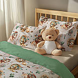 Сатин digital "Леви-індіанці" з кактусами та ловцями снів на акварельно-каковому тлі No SKD-160-081, фото 8