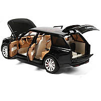 Машинка метал Range Rover L460 рендж ровер 1:24 чорний світло звук 20,5*7*7см (RS-15526), фото 2