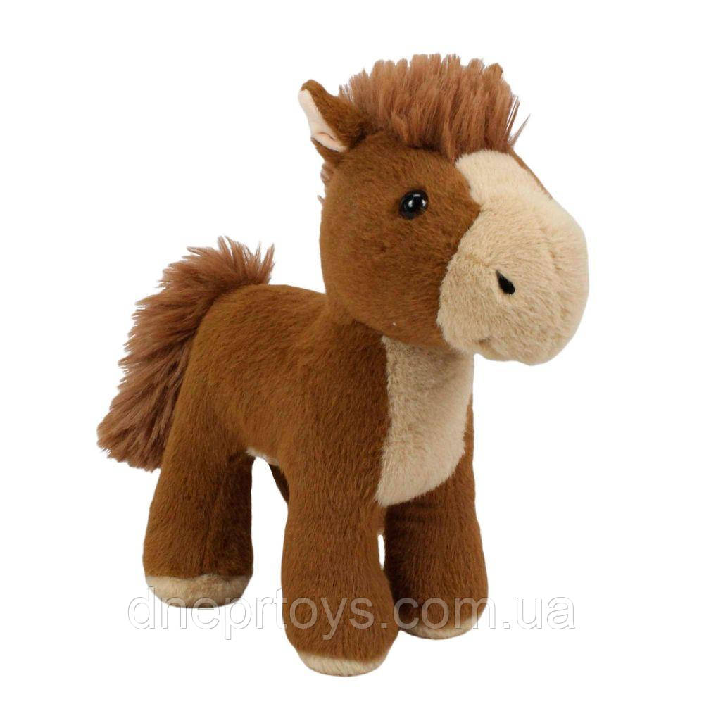 М'яка іграшка Коник Сеня коричневий Копиця хутро Україна 25*21*8см (00081-7), фото 1