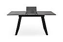 Стіл Хьюстон 130(+40)*77 чорний метал/мрамор темн, фото 4