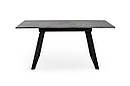 Стіл Хьюстон 130(+40)*77 чорний метал/мрамор темн, фото 6
