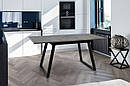 Стіл Хьюстон 130(+40)*77 чорний метал/мрамор темн, фото 7