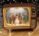 Новорічний музичний нічник XMAS WDL-24034B «Рітро телевізор», фото 2