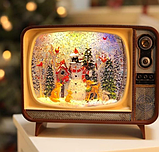 Новорічний музичний нічник XMAS WDL-24034B «Рітро телевізор», фото 3