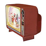 Новорічний музичний нічник XMAS WDL-24034B «Рітро телевізор», фото 4