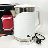 Електрочайник Domotec MS-5027 — 2000 W, об'єм 2 л, швидке кипіння Білий, фото 4