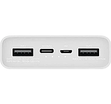 Портативний зарядний пристрій для телефона Power Bank Xiaomi Mi Power Bank 3 USB-C 18 Вт 20000 mAh Білий, фото 4