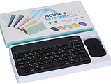 Клавіатура з мишкою Keyboard set AND 5370 для планшета телефона Bluetooth iPad iPhone Android Type-C Чорний, фото 6