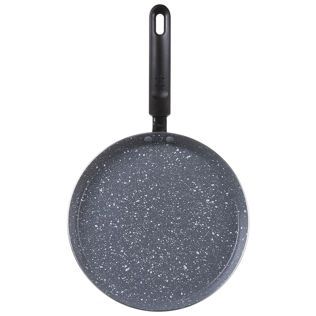 Сковорода для млинців A-Plus 1510 Pancake pan млинцева з гранітним покриттям 24 см Чорна, фото 1