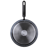 Сковорода для млинців A-Plus 1510 Pancake pan млинцева з гранітним покриттям 24 см Чорна, фото 3