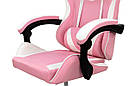 Крісло геймерське Слім, рожевий/білий, фото 3