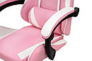 Крісло геймерське Слім, рожевий/білий, фото 6