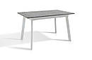 Стіл Етна 120(+40)*75 білий метал/мрамор світл, фото 3