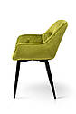 Крісло Парадіз HC-R18, чорний/велюр оливковий, фото 2