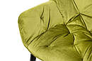 Крісло Парадіз HC-R18, чорний/велюр оливковий, фото 6