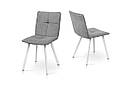 Стілець Тетріс, метал білий/ тканина світло сіра, фото 2