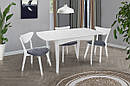Стіл обідній Челсі (1080+320)*730, білий, фото 2