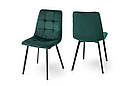 Стілець Ментос чорний/ велюр зелений, фото 6