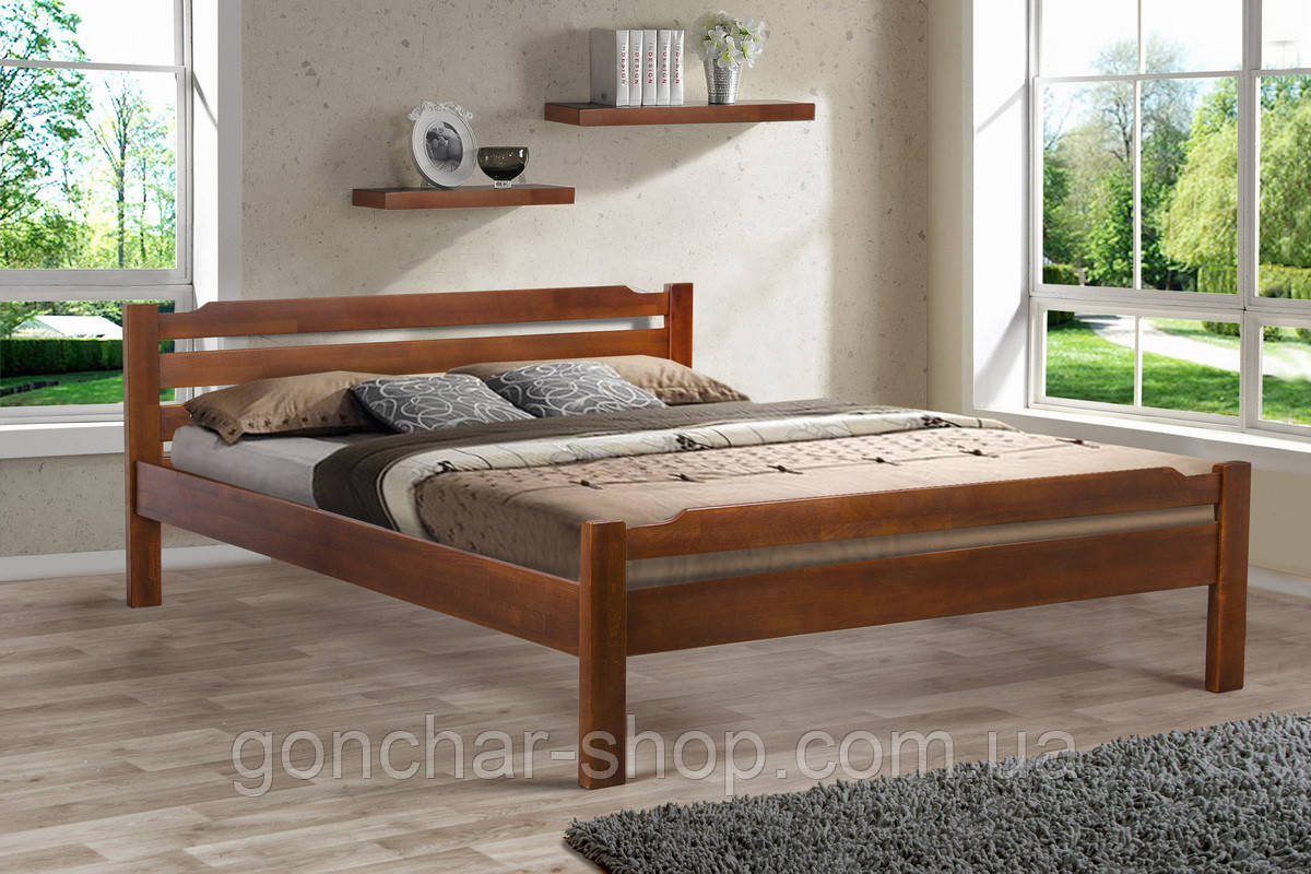 Ліжко Ольга 1200*2000, вільха/горіх, фото 1