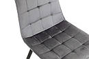 Стілець Віллі чорний/ велюр сірий, фото 6