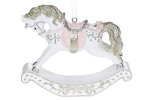 Декоративна підвіска Конячка рожева 11.5 см Гранд Презент 707-427