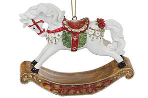 Декоративна підвіска Конячка червона 11.5 см Гранд Презент 707-430