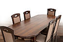 Стіл обідній Твіст (1260+340)*810, горіх темн., фото 2