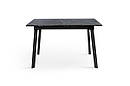 Стіл Етна 120(+40)*75 чорний метал/мрамор чорн, фото 2