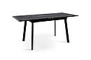 Стіл Етна 120(+40)*75 чорний метал/мрамор чорн, фото 6