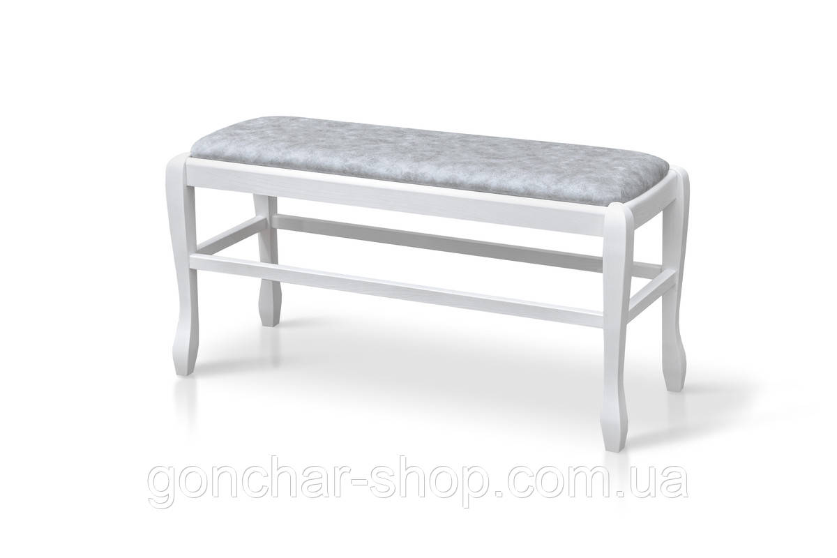 Банкетка Сієста 1100, біла/сіра тканина, фото 1