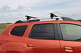 Багажник (поперечини) на звичайні рейлінги під ключ Wizard V1 (2 шт) 115 см, Чорний для Toyota Sequoia 2007-2022 рр, фото 2