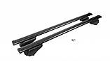 Багажник (поперечини) на звичайні рейлінги під ключ Wizard V1 (2 шт) 115 см, Чорний для Toyota Sequoia 2007-2022 рр, фото 8
