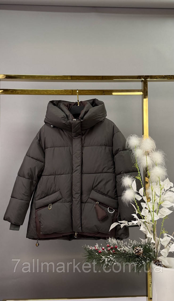 Куртка підліткова зимова з капюшоном на дівчинку 140-164 см "DFK" недорого від прямого постачальника, фото 1