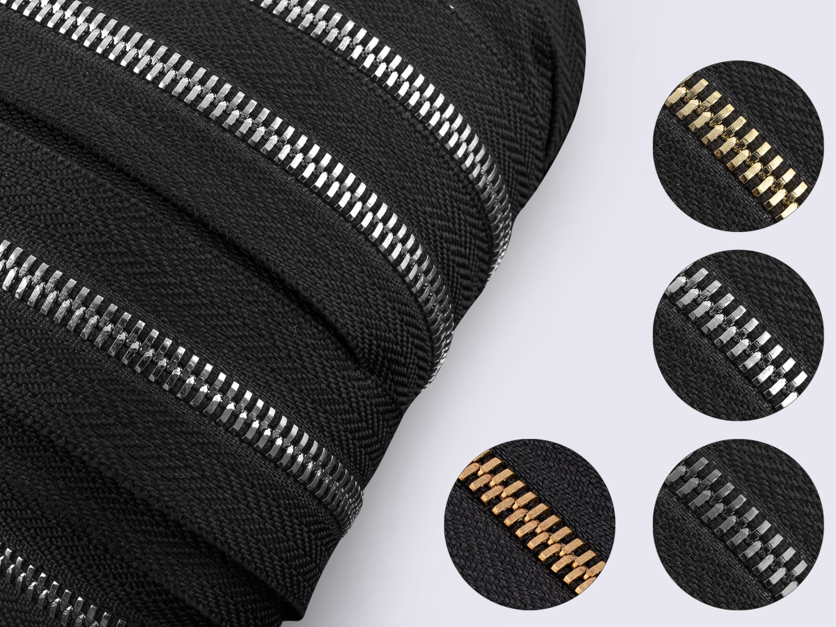 Блискавка метал №5 чорна RZ-001, фото 1