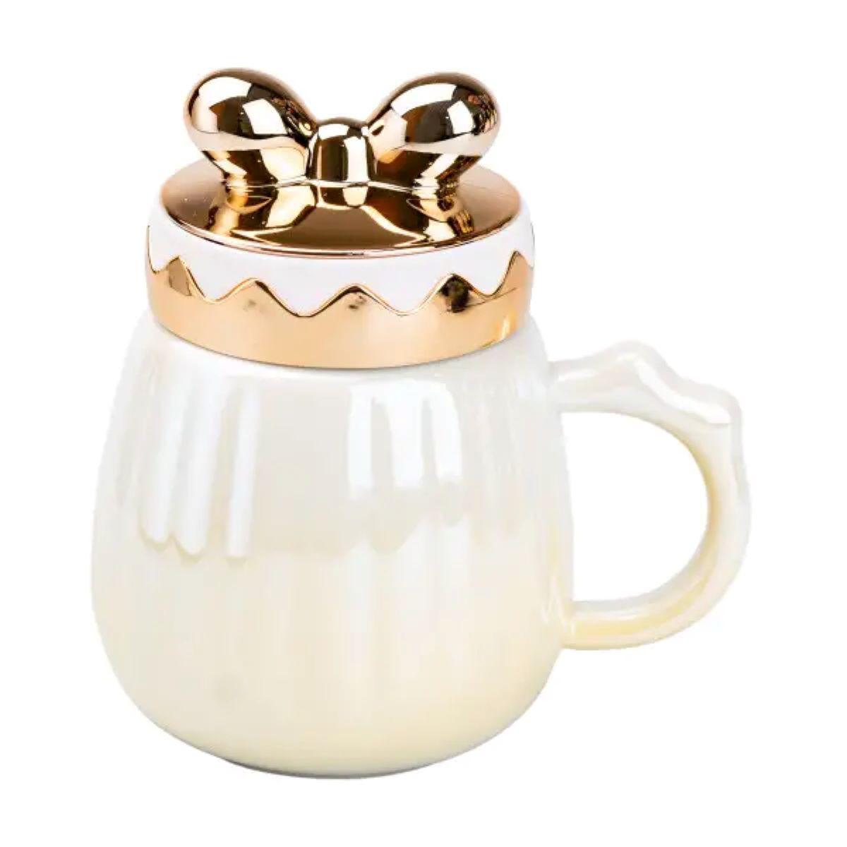 Чашка порцелянова 500 мл із кришкою Жовта HP7194Y, фото 1