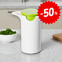 Овощерезка ручная круглая 11×6×11 см, механическая, насадки, шинковка для овощей и фруктов, контейнер