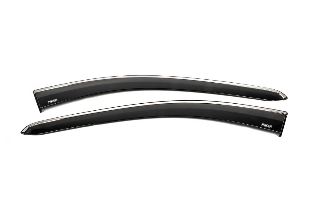 Вітровики з хромованим молдингом (2 шт, Niken) для Volkswagen Caddy 2020- рр, фото 1