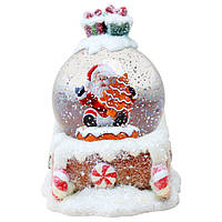Світильник новорічний декор Куля на санях HC-Q067 LED AAх3 (13х15х17см)