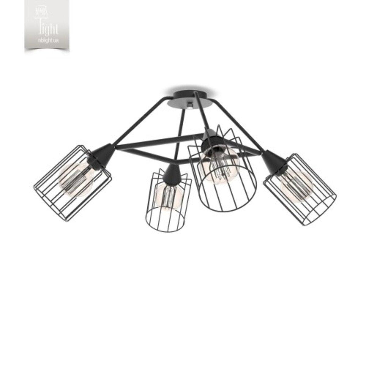 Люстра в стилі лофт LX2494-4 BK, фото 1