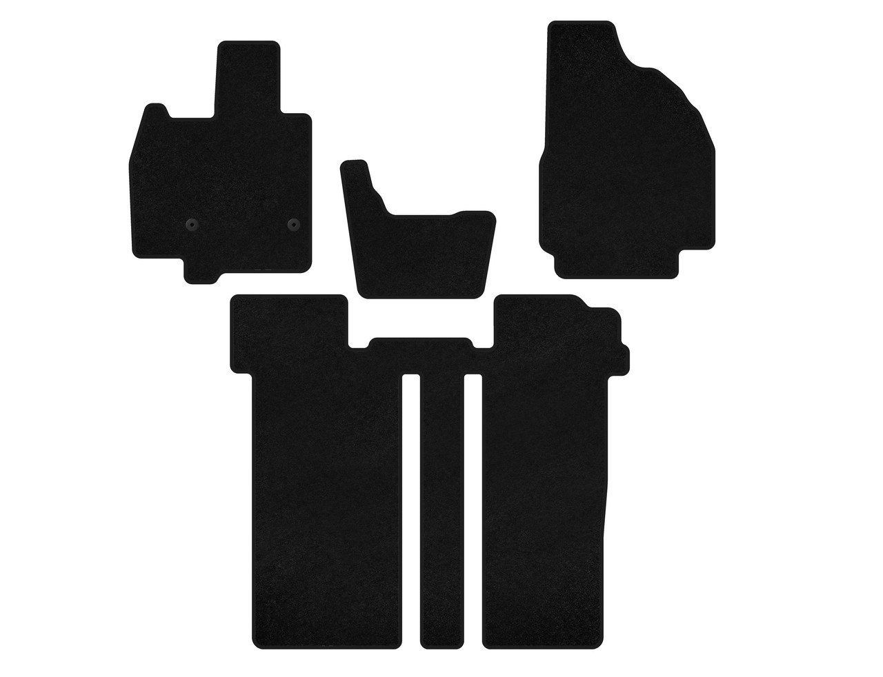 Килимки текстильні Classic (2 ряди, 6-ти місний, Чорний) для Toyota Previa 2006-2019 рр, фото 1