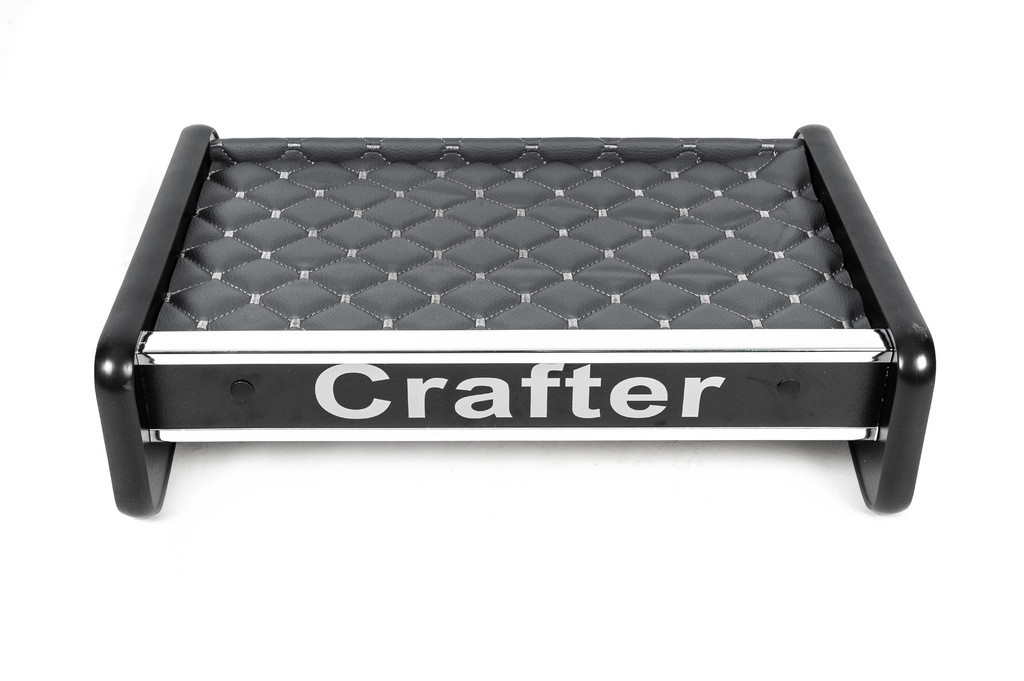 Полиця на панель (Сіра з сірою ниткою) для Volkswagen Crafter 2016- рр, фото 1