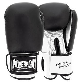 Боксерские перчатки 3004 Classic PowerPlay PP_3004_16oz_Bl/White, размер 16 унций, Time Toys