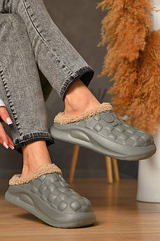 Калоші без задника утеплені сірого кольору 208031M