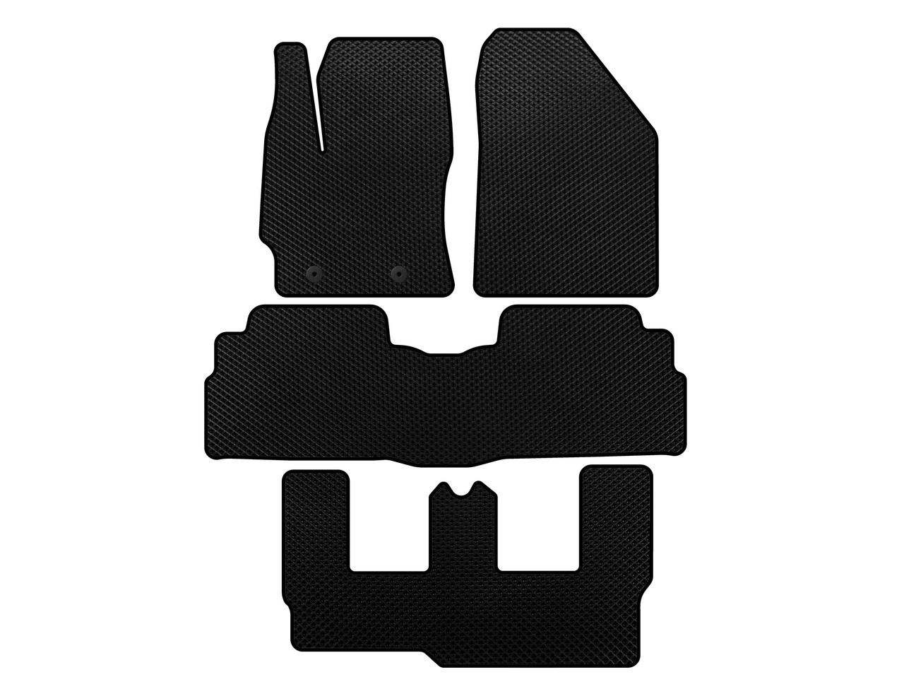 Килимки EVA (3 ряди, 7-ми місний, Чорний) для Toyota Verso 2009- рр, фото 1