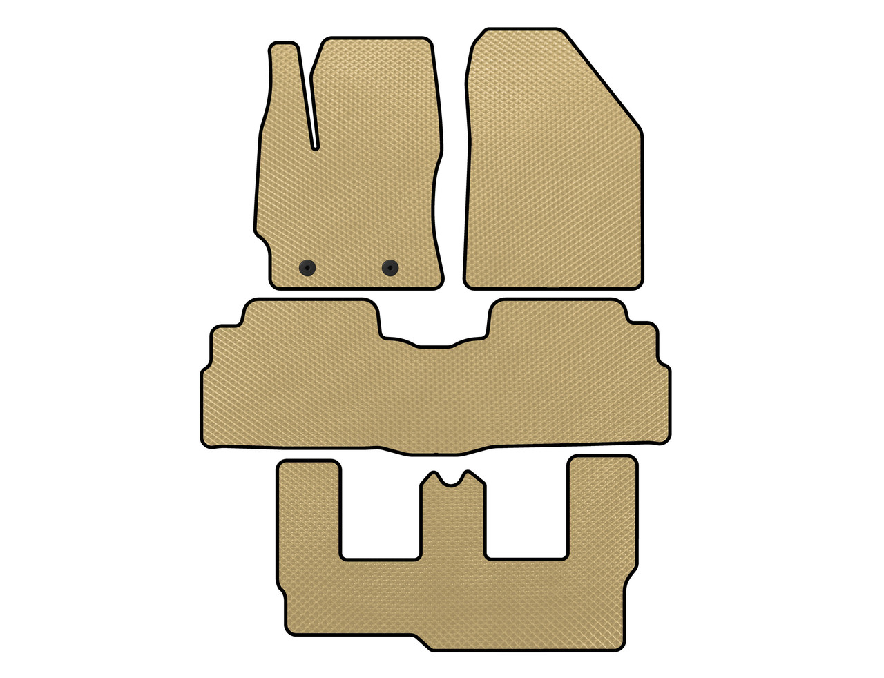 Килимки EVA (3 ряди, 7-ми місний, Бежевий) для Toyota Verso 2009- рр, фото 1