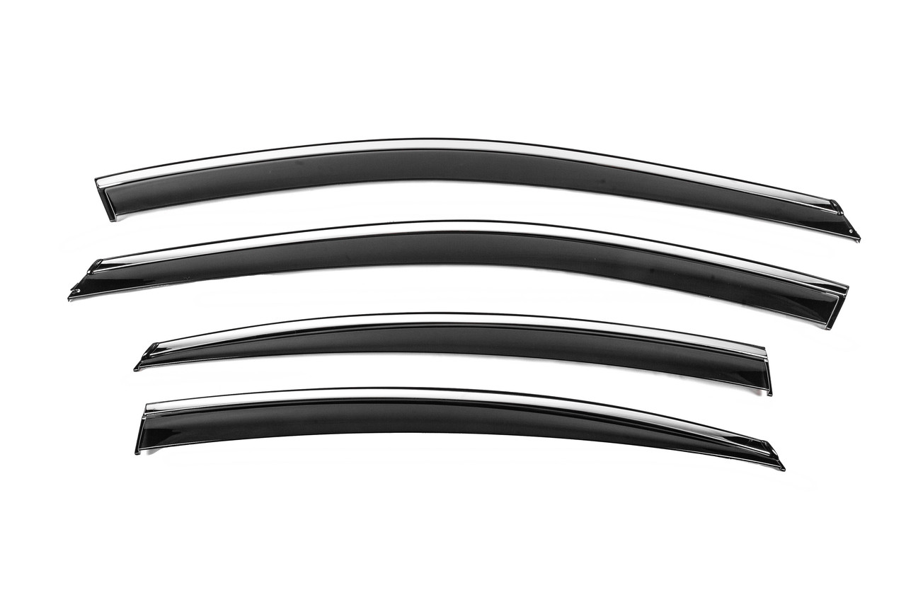 Вітровики з хромованим молдингом Niken Luxury (4 шт) для Toyota Camry 2024- рр, фото 1