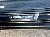 Універсальні накладки на пороги Volkswagen V-1 (4 шт., нерж) для Volkswagen, фото 3