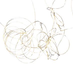 Гірлянда LED Xmas Лінійна 10m (100 ламп; прозорий провід) з боксом для батарейок AA + Пульт Д/У Warm White, фото 2