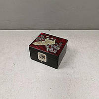 Б/У Маленька корейська скринька для прикрас із перламутром «Живлі щастя»